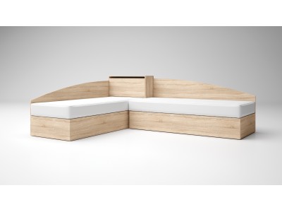 Γωνιακά κρεβάτια με μπαούλο LEO 7 (δρυς sonoma)